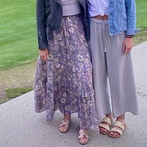 Floral Maxi Tiered Skirt